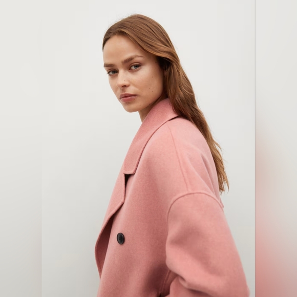 SOLD Pink wool coat - Mango - Picture 3 of 12